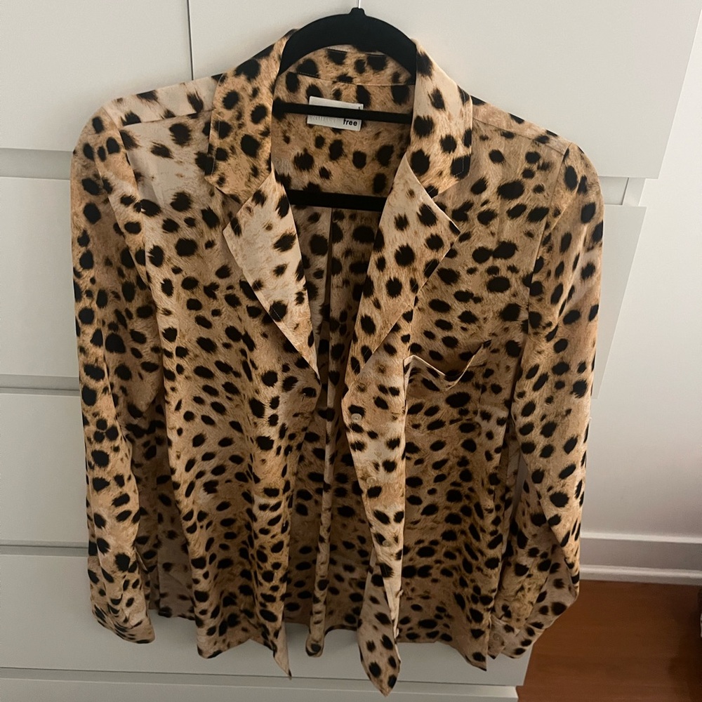 Cheetah aritzia blouse
